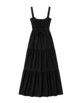 The Corset Slit Dress — Black