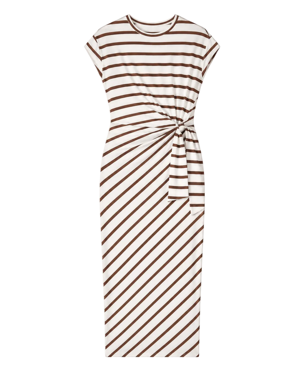 The Twist Stripe Midi - Brown/Cream