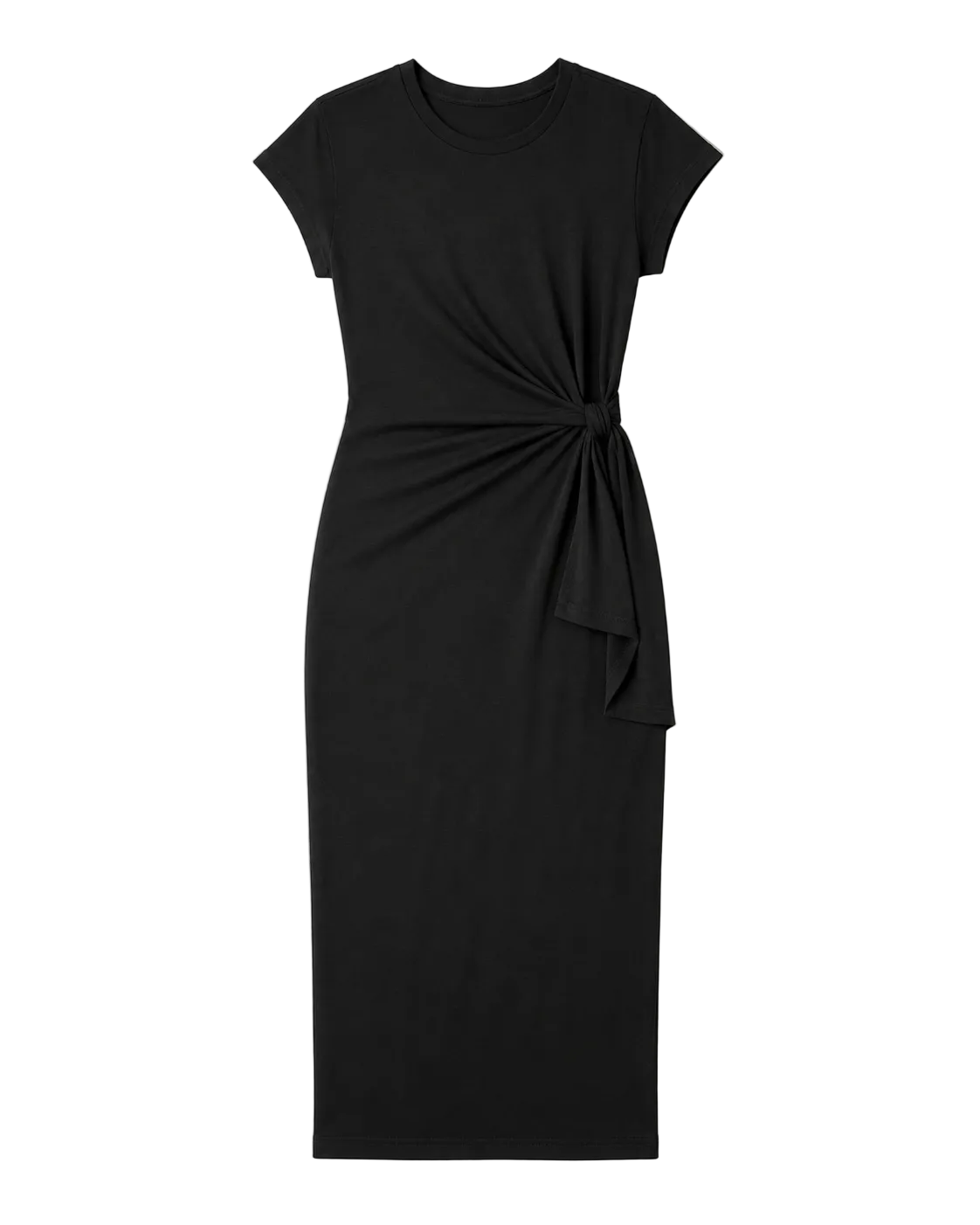 The Twist Stripe Midi - Black