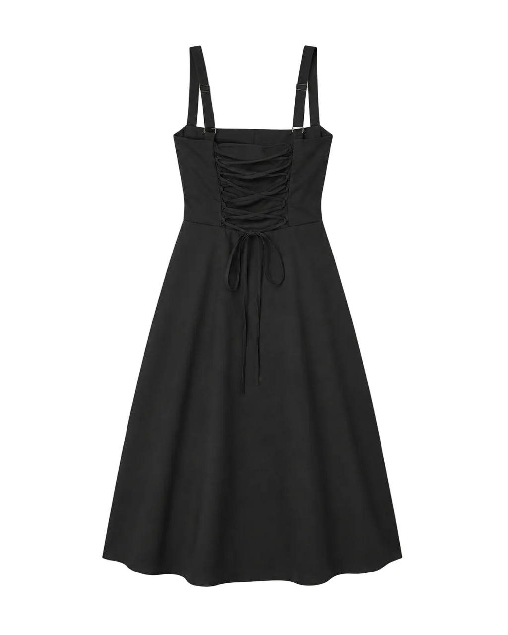 The Corset Slit Dress — Black